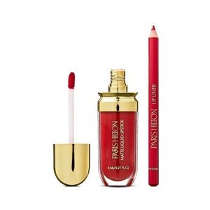Paris Hilton Bold Red Lipstick and Liner Duo - 2 pc gift set | Christmas | New